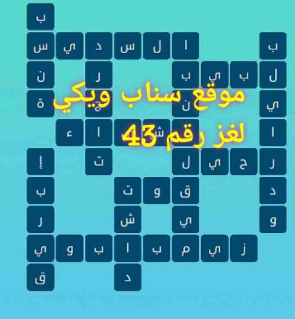 حل كلمات متقاطعة وصور المرحلة 43 المجموعة الخامسة لغز رقم ٤٣